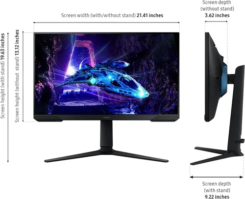 Miniatura 2 de Samsung Monitor de 24 pulgadas Serie Odyssey Gaming FHD 1ms 180Hz AMD FreeSync Modo Eye Saver Soporte ajustable Ecualizador negro
