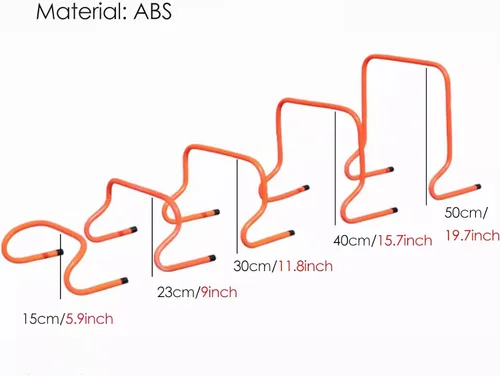 Miniatura 3 de YXXSDP Juego de obstáculos de agilidad al aire libre, 6, 9, 12, 16, 20 pulgadas de altura de entrenamiento de velocidad, obstáculos de pista,