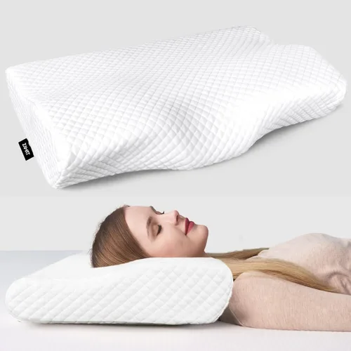 Miniatura 8 de ZAMAT Almohada de Espuma Viscoelástica de Contorno para Alivio del Dolor de Cuello, Almohada Cervical Ergonómica Ajustable para Dormir, Almohada Gris
