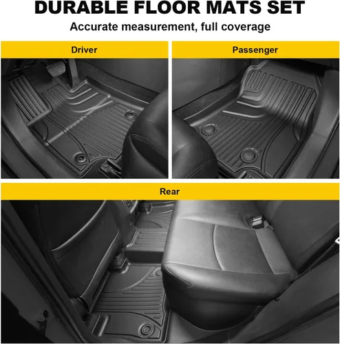 Miniatura 2 de TTX LIGHTING Alfombrillas y forro de carga para Toyota RAV4 2019-2024 2025: alfombrillas de TPE protegidas para todo tipo de clima, incluye 1ª 2ª