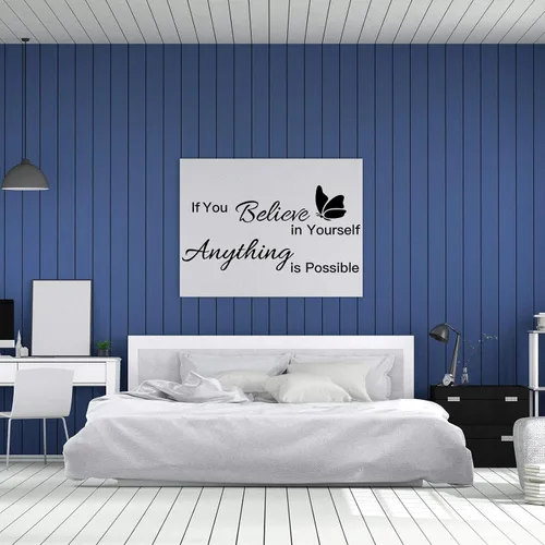 Miniatura 6 de 2 hojas de calcomanías de vinilo con citas para pared, habilidad, motivación, actitud, creer en ti mismo, calcomanías inspiradoras para el hogar