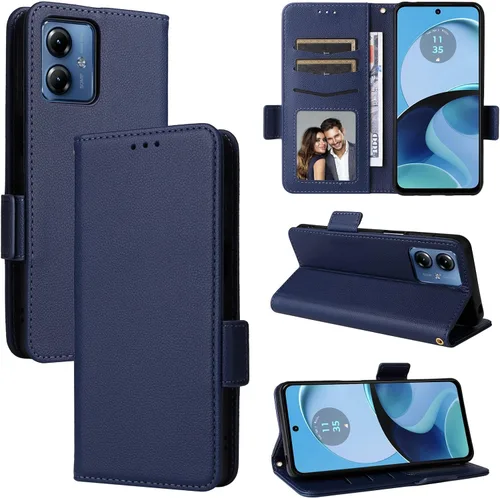 Miniatura 11 de Funda de piel sintética compatible con Motorola Moto E22 4G, funda de piel sintética compatible con Motorola Moto E22i 4G, color negro