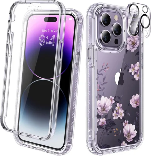 Miniatura 224 de Diaclara - Funda compatible con iPhone 11, carcasa resistente de cuerpo completo con protector de pantalla integrado sensible al tacto y Transparente