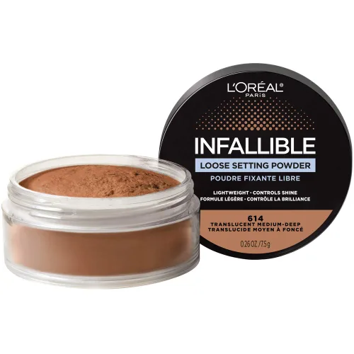 Miniatura 3 de L'Oreal Paris Infallible - Polvos de fijación sueltos teñidos, acabado mate, ligero, sin color blanco, 2 tonos de claro a profundo, translúcido