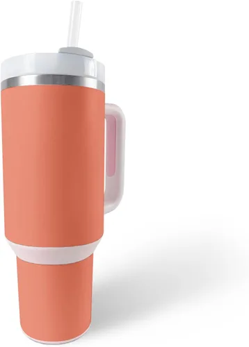 Miniatura 20 de MightySkins Skin - Vaso de vinilo compatible con Stanley The Quencher H2.0 FlowState de 40 onzas, color turquesa sólido, funda protectora, duradera