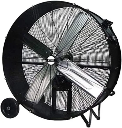 K Tool International 77742 Ventilador de tambor de transmisión por correa de 42 pulgadas con ruedas de 8 pulgadas, alta velocidad, 2 velocidades,