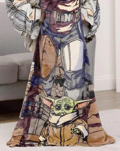 Miniatura 4 de Northwest Star Wars: The Mandalorian Comfy Mando Youth Silk Touch - Manta cómoda con mangas, 48 x 48 pulgadas