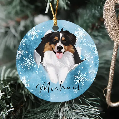 Miniatura 4 de Adornos de pastor australiano, regalos para Navidad, adorno de pastor australiano personalizado, adornos únicos de pastor australiano, vacaciones