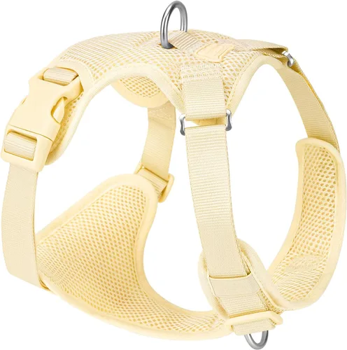 Miniatura 17 de Arnés sin tirones para perros pequeños, medianos y grandes, chaleco de malla ajustable de 2 capas con doble clip, a prueba de escapes, liberación