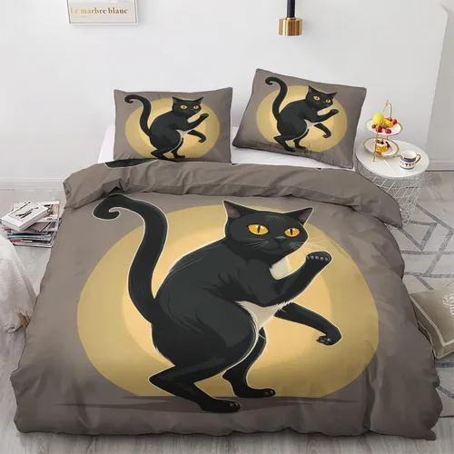 Miniatura 9 de Funda de edredón abstracta tamaño individual Juego de ropa de cama geométrica 2 piezas Funda de edredón con patrón de microfibra suave