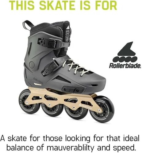 Miniatura 3 de Rollerblade Lightning 90 Patines de Ruedas Urbanos para Hombre, Antracita y Taupe