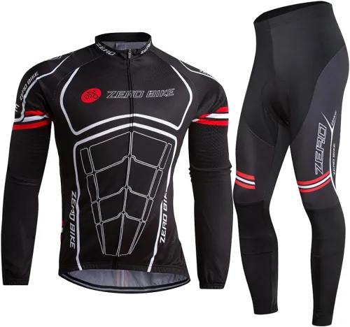 Mens Soft Long Sleeve Breathable Bicycle Cycling Jersey Polyester Clothing Outdoor Sports Fall Autumn