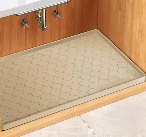 Miniatura 10 de Winisok Alfombrilla de silicona para debajo del fregadero de 19 x 19 pulgadas, artículos esenciales de cocina y artilugios, forro de estante