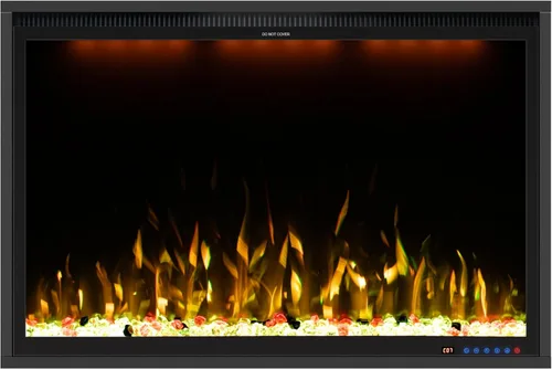 Insertos de chimenea eléctrica habilitados para WiFi de 40 pulgadas, control de Alexa y aplicación, empotrado delgado y montado en la pared, 13 * 13