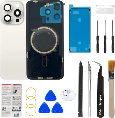Miniatura 9 de Reemplazo de cristal trasero OEM compatible con iPhone 15 de 6.1 pulgadas con marco de cámara y lente de cámara + kit de herramientas de reparación