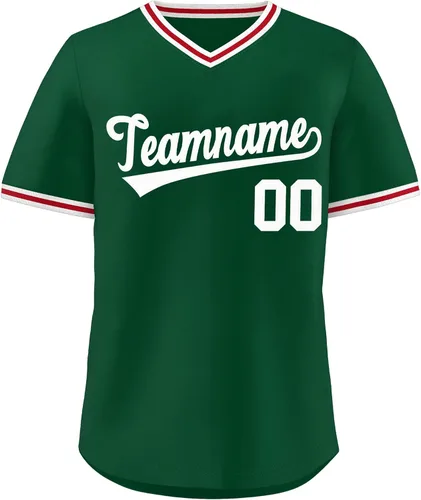 Miniatura 43 de KXK - Camiseta de béisbol personalizada con nombre y número cosidos, estilo Hip Hop, con cuello en V, atlética, para hombres, mujeres y jóvenes