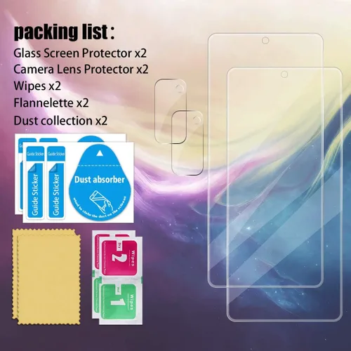 Miniatura 7 de Protector de pantalla de vidrio templado transparente para Galaxy S20 FE HD + protectores de lente de cámara, [2+2 unidades] [vidrio 3D]