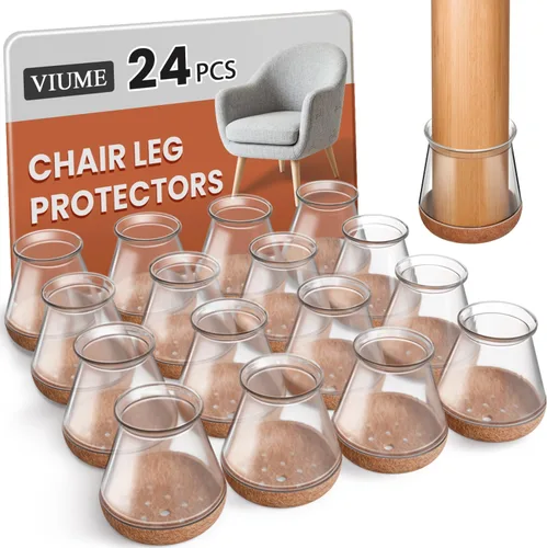 Miniatura 20 de 24 Piezas Protectores de Piso para Patas de Silla para Pisos de Madera Dura Cubiertas de Silicona para Proteger Pisos de Baldosas de Madera