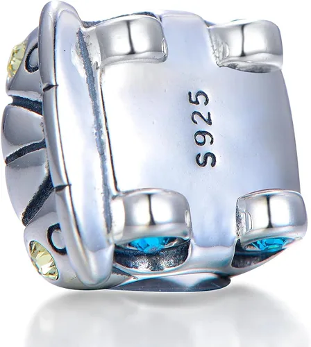 Miniatura 2 de Colgante de plata de ley 925 para pandora y pulseras o collares similares (Volkswagen Beetle Budgie Bug Car)