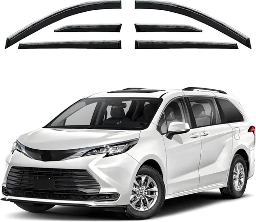 Miniatura 23 de Juego de 6 viseras de ventana para Toyota RAV4 2013 2014 2015 2016 2017 2018 Safe Rain Out-Channel Guard deflector