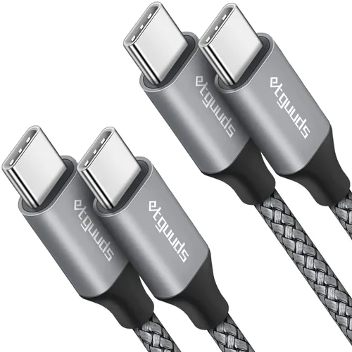 Miniatura 14 de etguuds Cable largo USB C a USB C de 10 pies, paquete de 2, 60W USBC a USBC, cable de carga tipo C a C de carga rápida para iPhone 17 16 15 Pro Max