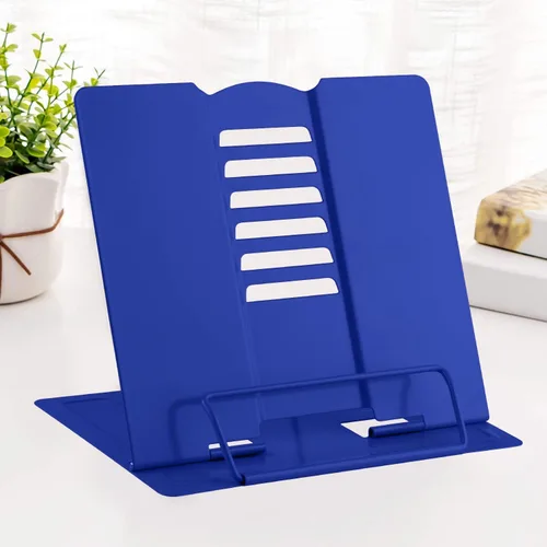 Miniatura 21 de MSDADA - Soporte de libros de escritorio, soporte de libros de lectura, de metal, ajustable, para libros de cocina, documentos, portátil
