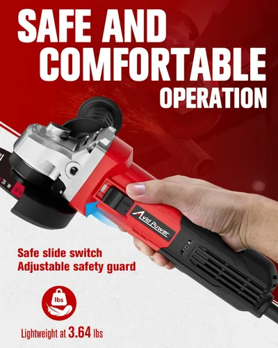 Miniatura 8 de AVID POWER Amoladora Angular, Amoladora Eléctrica de 7.5 Amperios de 4-1/2 Pulgadas, Herramientas Eléctricas con Discos de Desbaste, Discos
