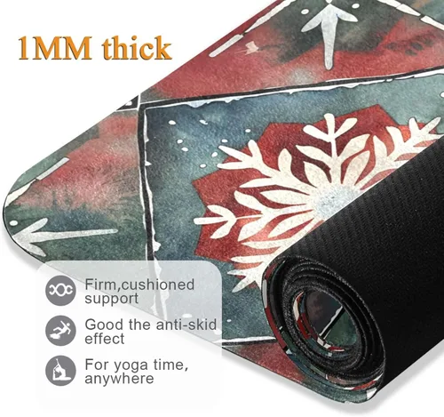Miniatura 5 de Pattern Pattern Yoga Mat Non Slip Thick Kids Eco Friendly Rubber Workout Foldable Yoga Mat Women Exercise
