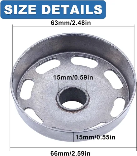 Miniatura 4 de . Kit de ajustador de cadena de engranaje helicoidal de tambor de embrague 7T para Husqvarna 435 435E 440 440E motosierra 505441501
