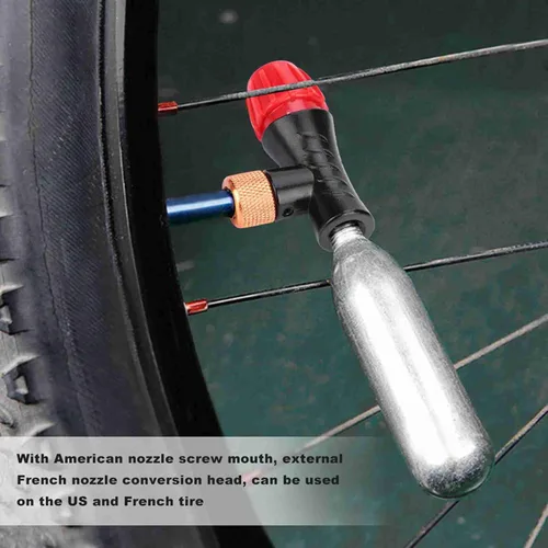 Miniatura 4 de Mountain Road Bike Bicycle Adapter Pump Mini Portable Air Inflator Tire Dual Head Valve for Mountain Bike Road Bike