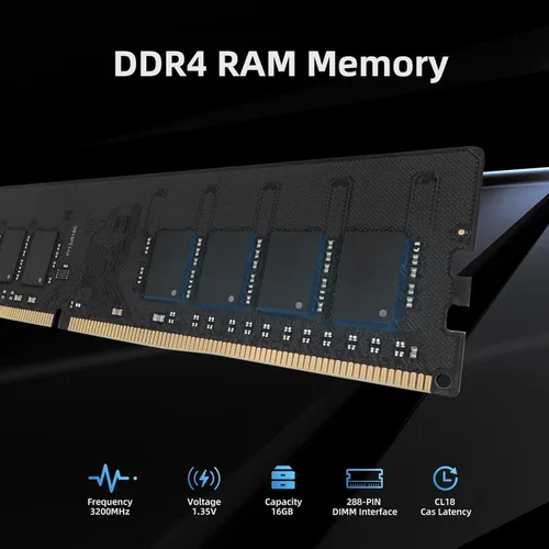 Miniatura 2 de KingSpec Memoria RAM DDR4 de 16 GB (2 x 8 GB) y 3200 MHz para escritorio, enchufar y usar, uso doméstico y de oficina, versión estándar, memoria