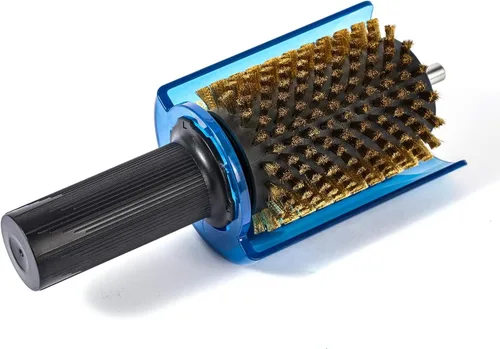 Miniatura 2 de XCMAN Kit de cepillos de esquí Roto cepillo mango eje con los 3 cepillos: nailon, caballo, latón/corcho Nylon Horsehiar Latón 3.937 in