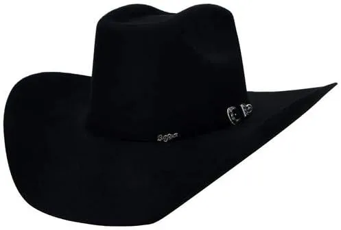 Miniatura 2 de Sombrero Vaquero Hombre 8 Segundos Estilo Negro 6X, Texana para Hombre Estilo 8 segundos
