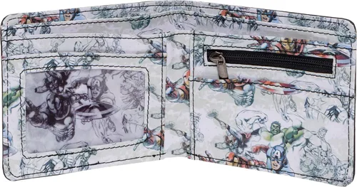 Miniatura 2 de Marvel Comics - Cartera plegable con estampado interior de personajes para hombre Avengers Classic
