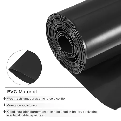 Miniatura 3 de MECCANIXITY Envoltura de Batería de PVC Termorretráctil de 127 mm de Diámetro 200 mm Plana 10 Pies (3 metros) Negra con Buena Aislación para Paquete
