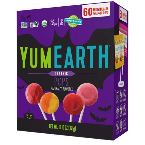 Miniatura 8 de YumEarth Frutas orgánicas de gomitas de Halloween, paquetes de bocadillos de dulces frutales, aperitivos sin gluten para niños, aptos
