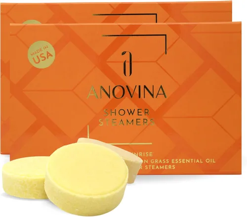 Anovina 12XL - Vaporizadores de ducha de cítricos – Set de regalo de aromaterapia fabricado en Estados Unidos – Tabletas de ducha tipo spa para