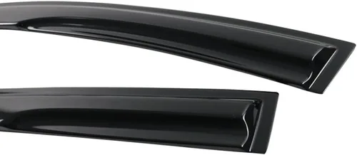 Miniatura 5 de IKON MOTORSPORTS - Visera de ventana compatible con Toyota Yaris Sedán 2007-2013, humo acrílico teñido y semitransparente, protector de sombra