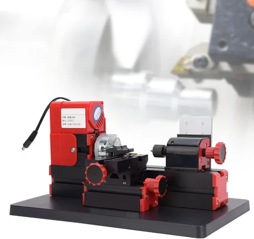 Miniatura 4 de ViaGasaFamido Kit de torno de metal 24W Mini máquina de torno motorizado 20000RPM DIY modelado herramienta de carpintería enchufe de EE. UU. Control