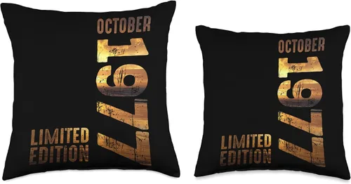 Miniatura 3 de Month October 1977 Retro Sunset 1977 Vintage 1977 Since 1977 Throw Pillow