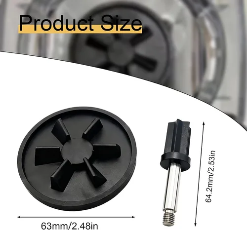 Miniatura 2 de Compatible con piezas de licuadora Ninja BL610, BL710, serie CT610, embrague de accionamiento de cuchilla y perno de impulsión, kit de acoplamiento