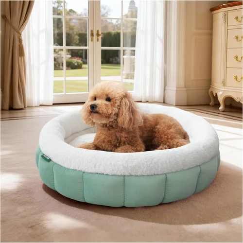 BALANCE Camas para gatos de interior, cama redonda lavable para gatos, bonita cama para gatitos con parte inferior antideslizante para gatitos y