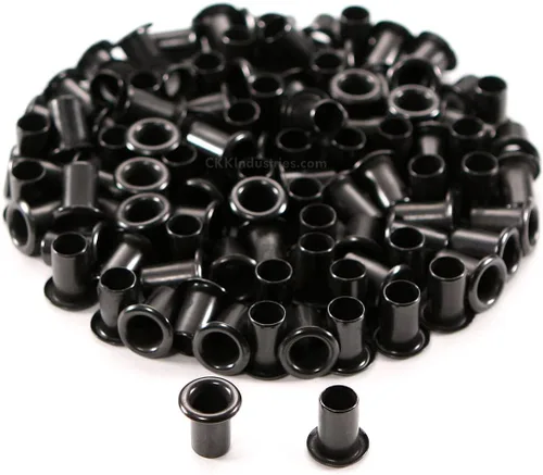 Miniatura 10 de [Paquete de 100] HolsterSmith Ojales recubiertos negros – (#6-9 de longitud) – (3/16 pulgadas de diámetro) – (fabricados en Estados Unidos) – Negro