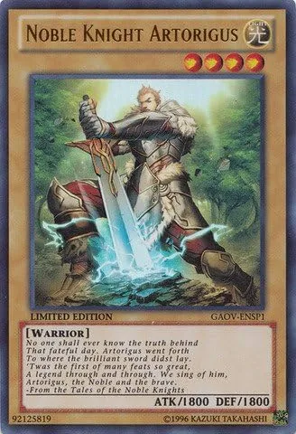 Yu-Gi-Oh! - Noble Knight Artorigus (GAOV-ENSP1) - Sneak Preview Series 5 - Edición limitada - Ultra Raro