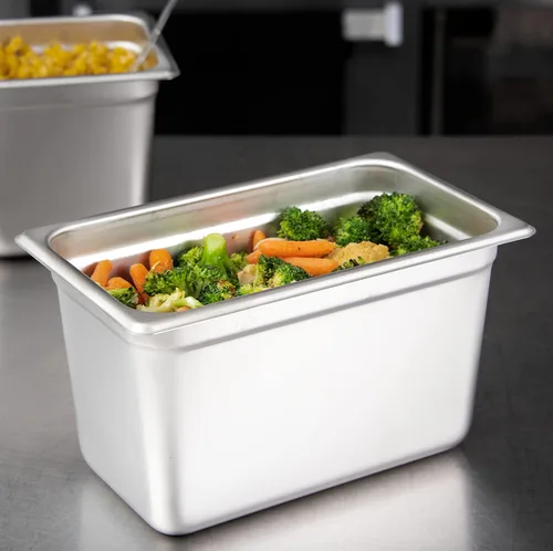 Miniatura 5 de Carlisle FoodService Products Durapan - Bandeja de acero inoxidable tamaño 1/4, Hotel Pan para catering, bufés, restaurantes, acero inoxidable, 6
