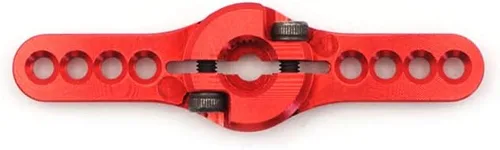 Miniatura 2 de FrSky Brazo servo metálico 6-25T azul y rojo (rojo, doble completo)