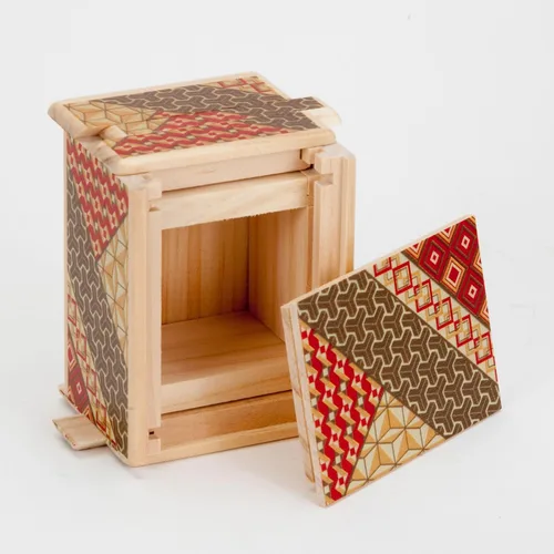 Miniatura 5 de Bits and Pieces - Caja de rompecabezas Secret Puzzle Box detallada de mosaico - Solución en 7 pasos - Caja de rompecabezas de madera para guardar