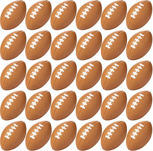 Blulu Paquete de 30 mini bolas de fútbol de espuma para el estrés a granel de 2.17 pulgadas para niños y adultos, regalo de fiesta escolar, pequeño