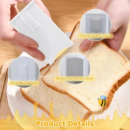 Miniatura 5 de Esparcidor de mantequilla, dispensador de mantequilla de mazorca de maíz con cubierta integrada, soporte para barra de mantequilla, aplicador