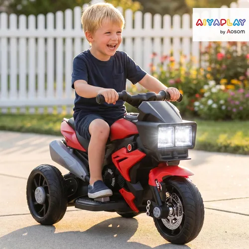 Miniatura 2 de Aosom Motocicleta para niños de 6V, juguete de montar para niños pequeños, mini motocicleta eléctrica de alta tracción, batería, con interruptor